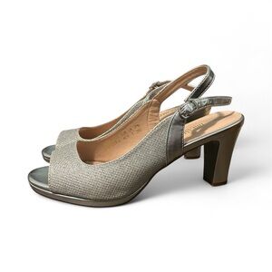 Dream Pairs Elegant Silver Slingback Heels